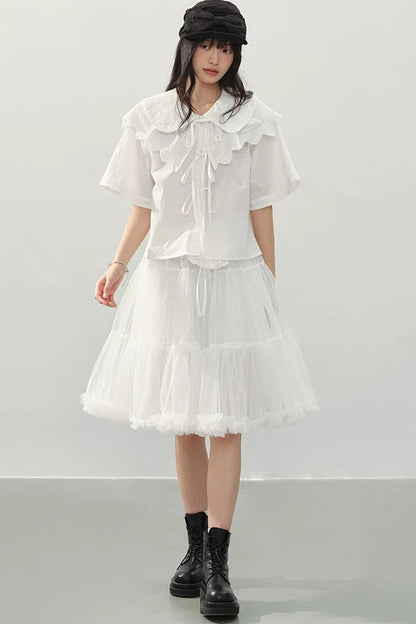 Doll Collar Sicily Lace Shirt