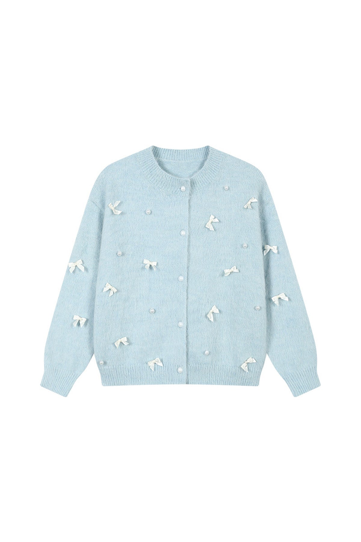 Ballet Bow Knit Cardigan With Skirt Set