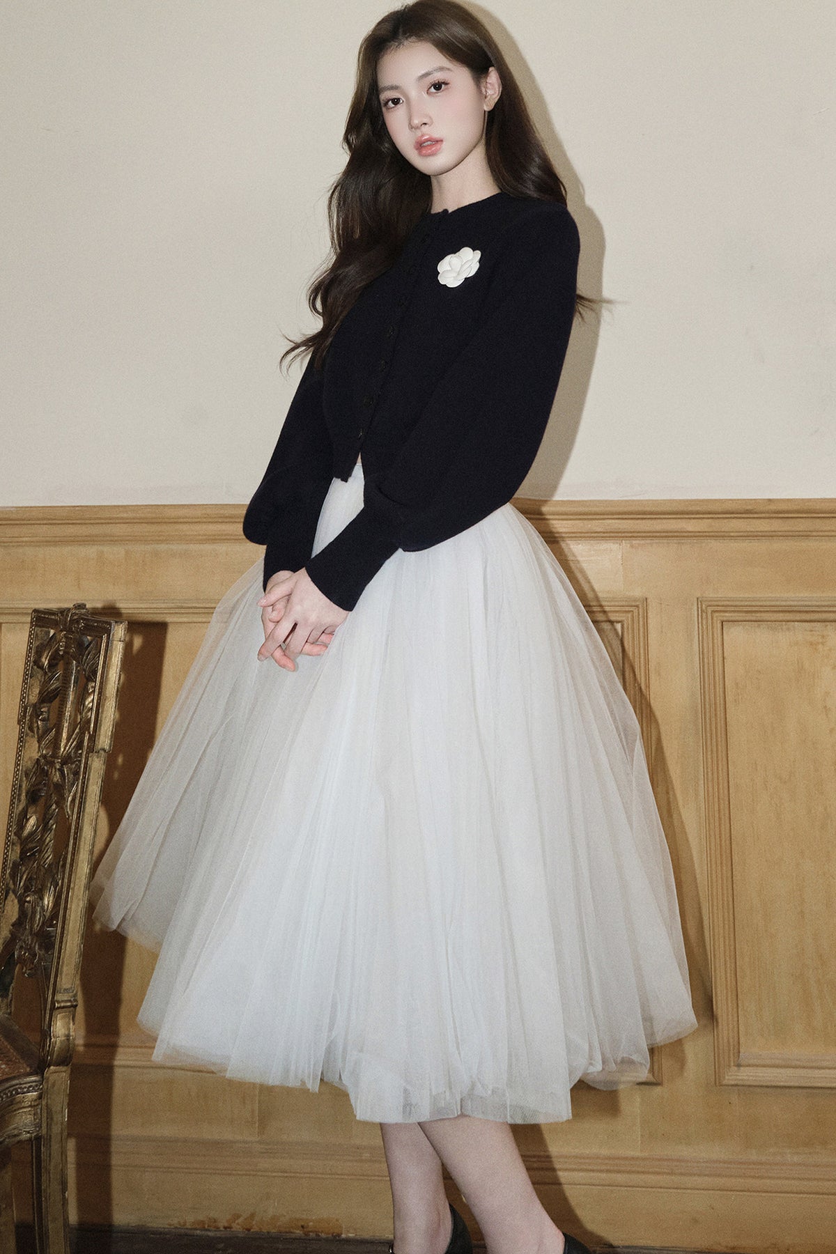 White Mesh Tutu Skirt