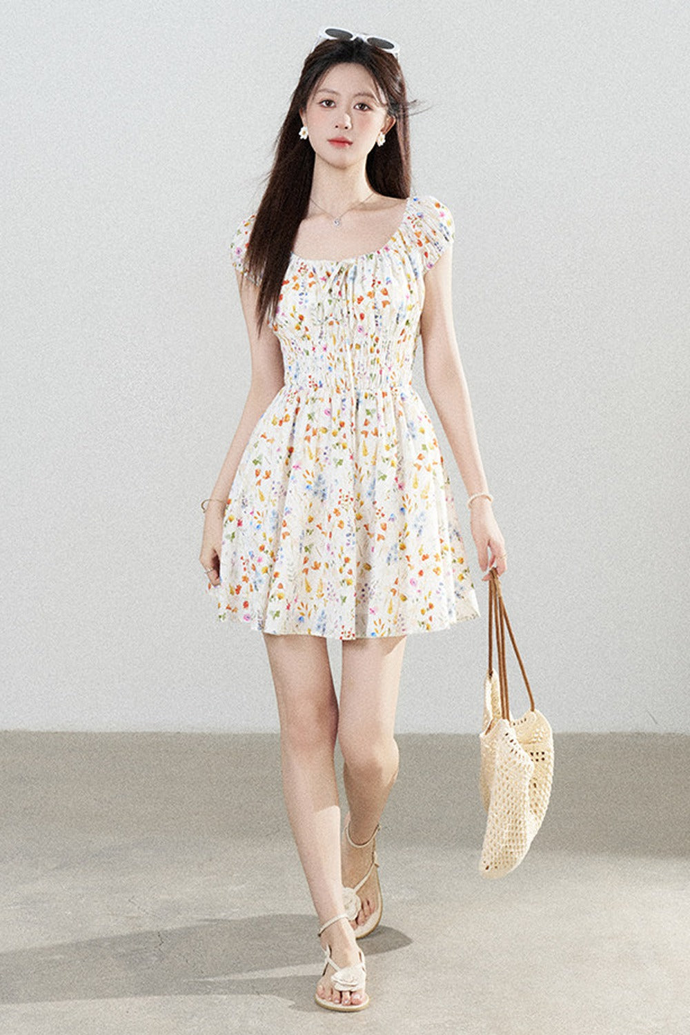 Floral Print A-Line Dress