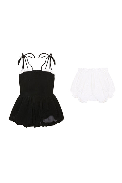 Velvet Lace Bud Dress, Pants and Jacket Set