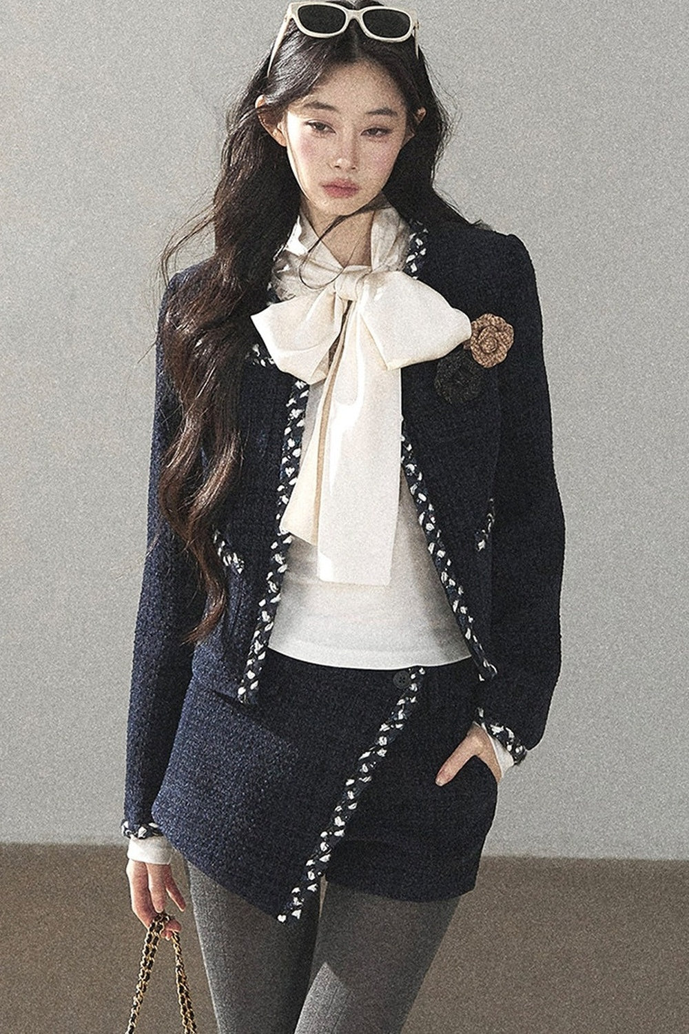 Ensemble veste en maille et pantalon Bluebell
