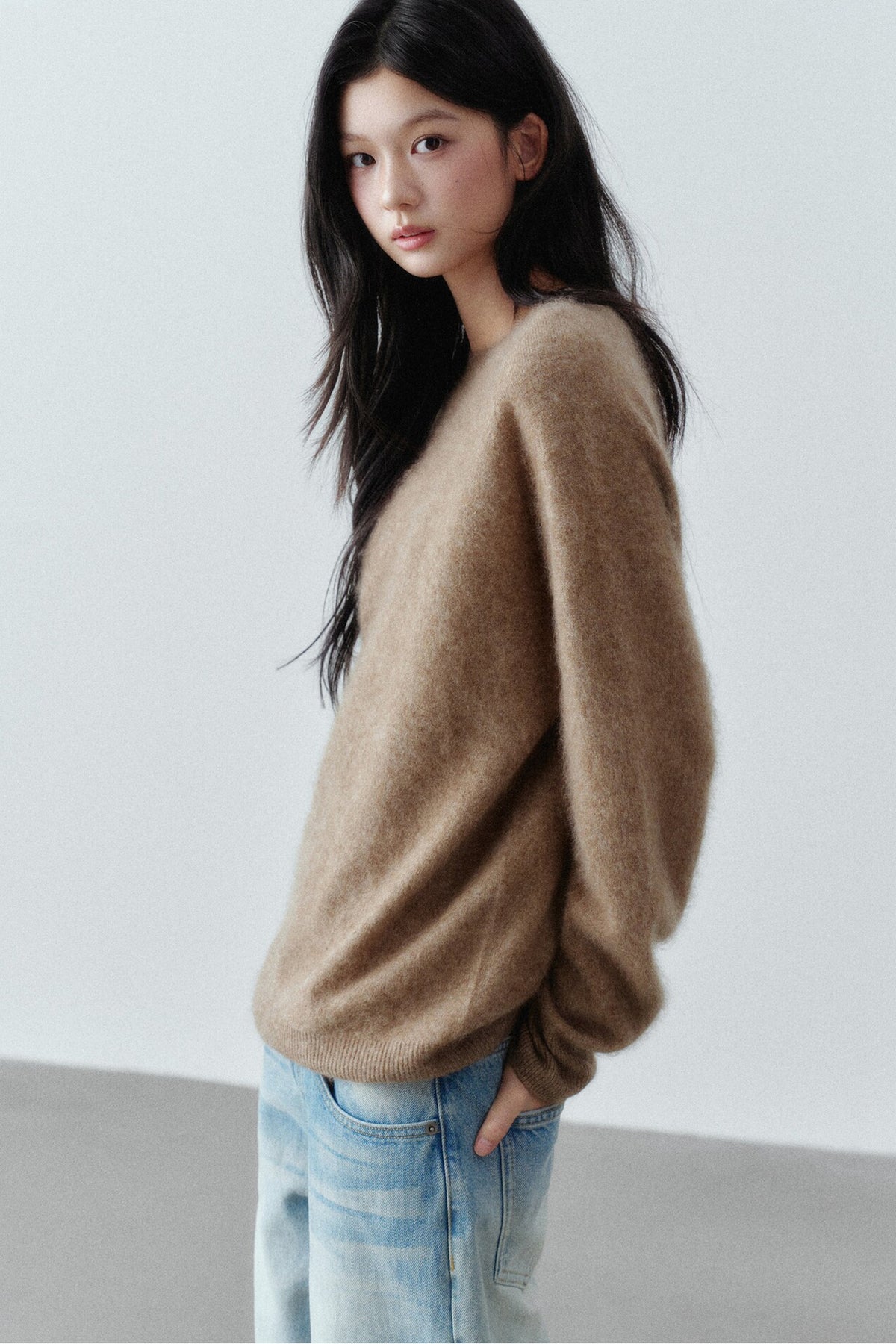 Brushed Cashmere Mulberry Silk Sweater