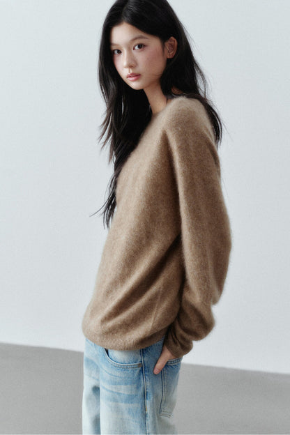 Brushed Cashmere Mulberry Silk Sweater