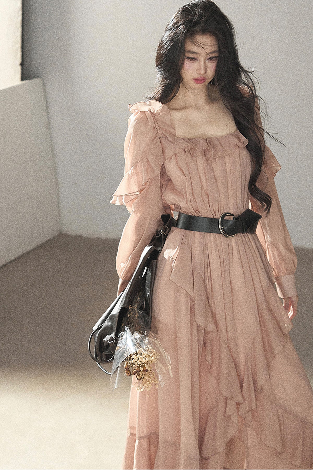Long Ruffled Dress