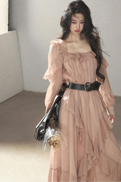Long Ruffled Dress