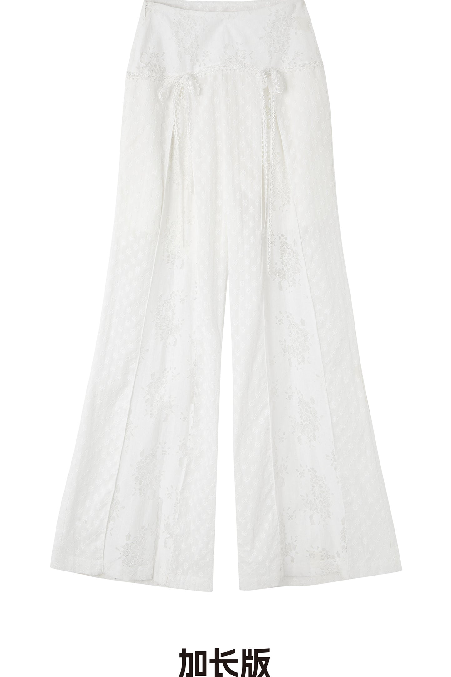 Cotton Floral Lace Wide Leg Pants
