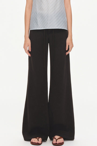 Drawstring Wide-Leg Trousers