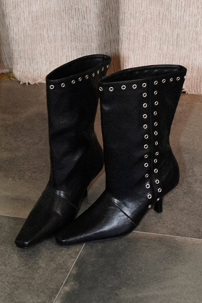 Studded Leather Boots
