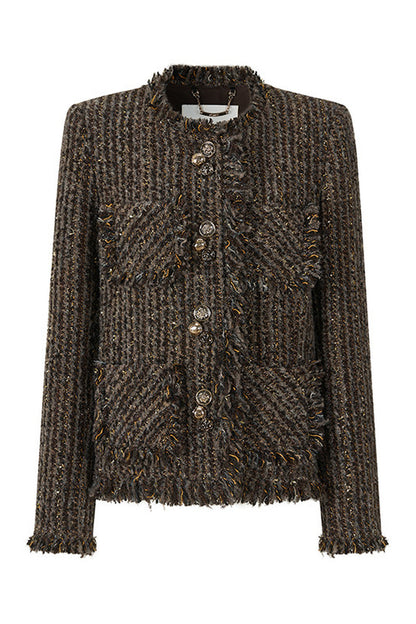 Four Pocket Brushed Wool Jacket