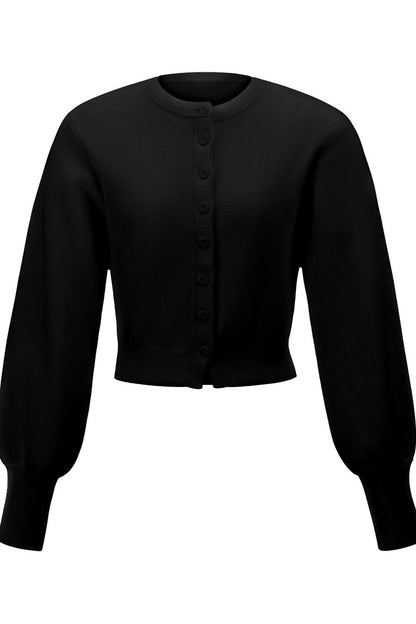 Pure Wool Round Neck Cardigan