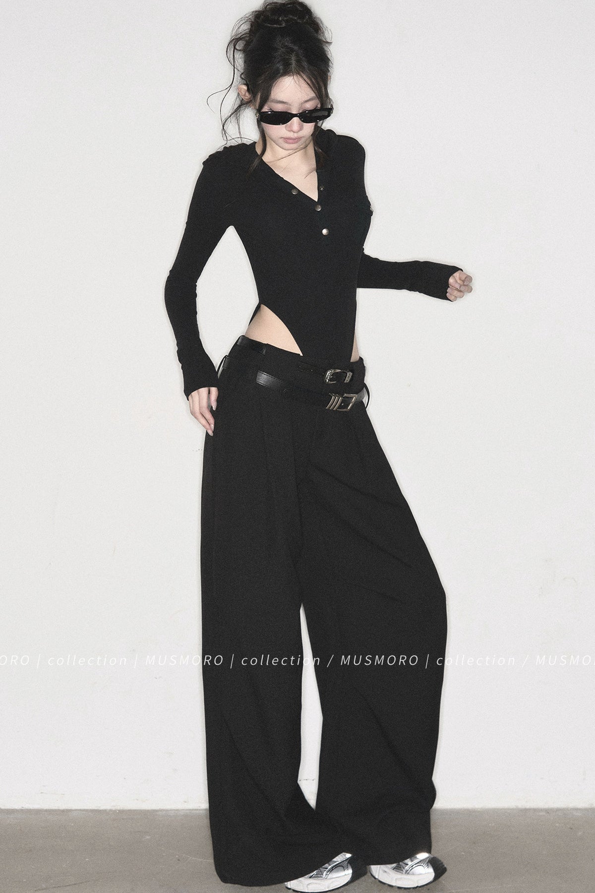 Brushed Ribbed Hooded Cutout Top