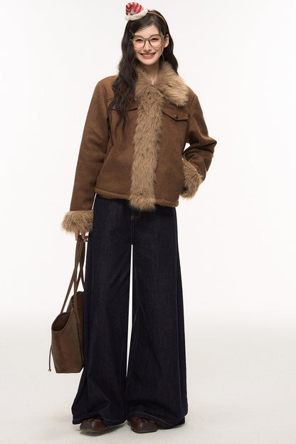 Brown Suede Jacket and Jeans Set-Up