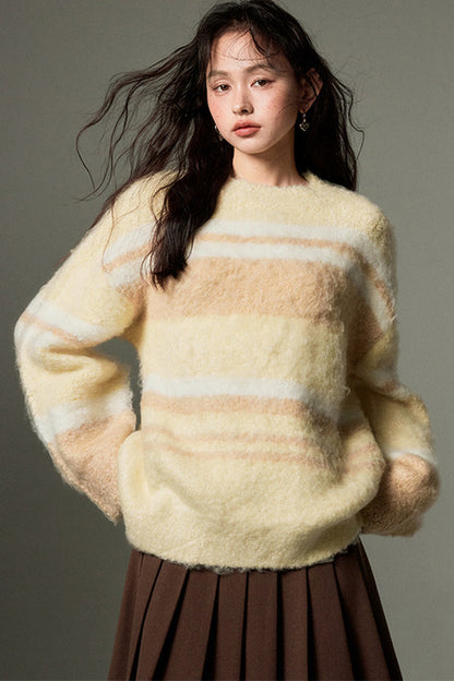 Color-Block Striped Sweater