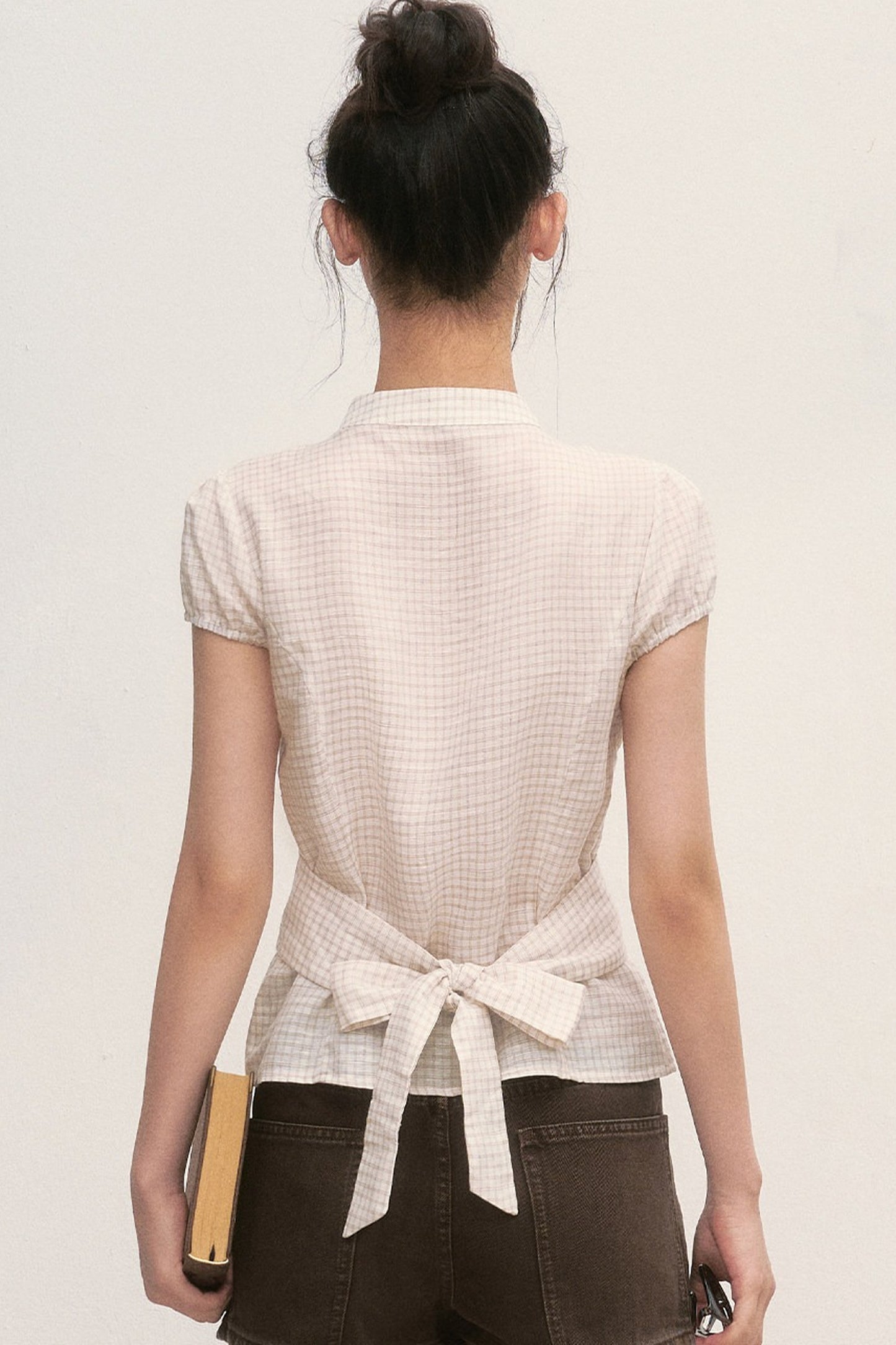 Preppy Puff-Sleeve Blouse
