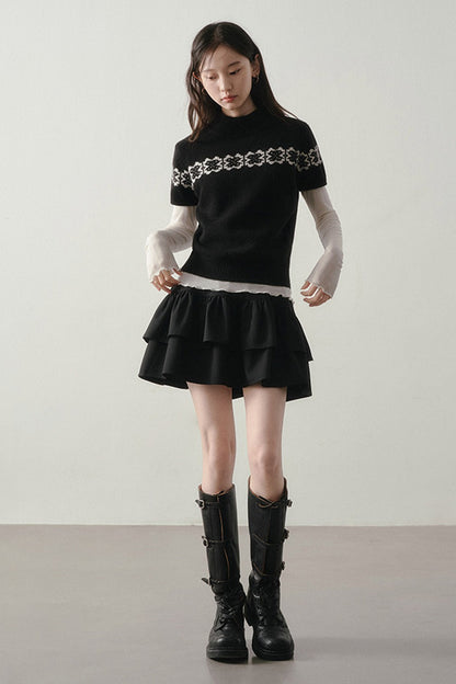 Ballet Style Solid Long Sleeve Top