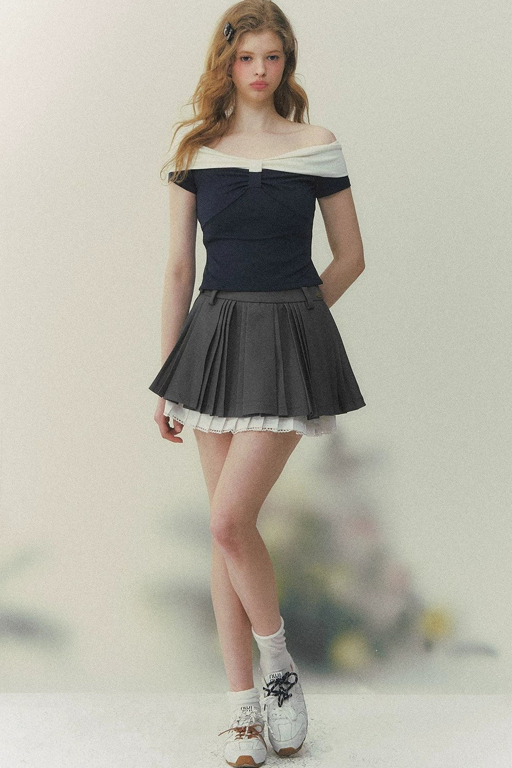 Retro Knit Short Sleeve Top