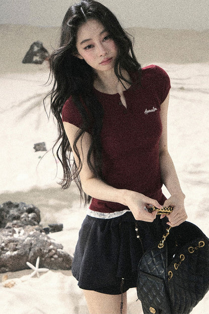 American Lace Two-Piece Top