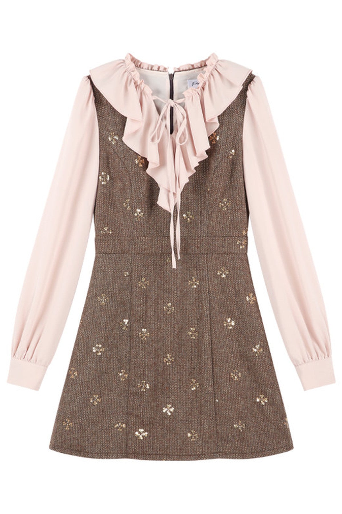 Layered-Look Chanel Style A-Line Dress