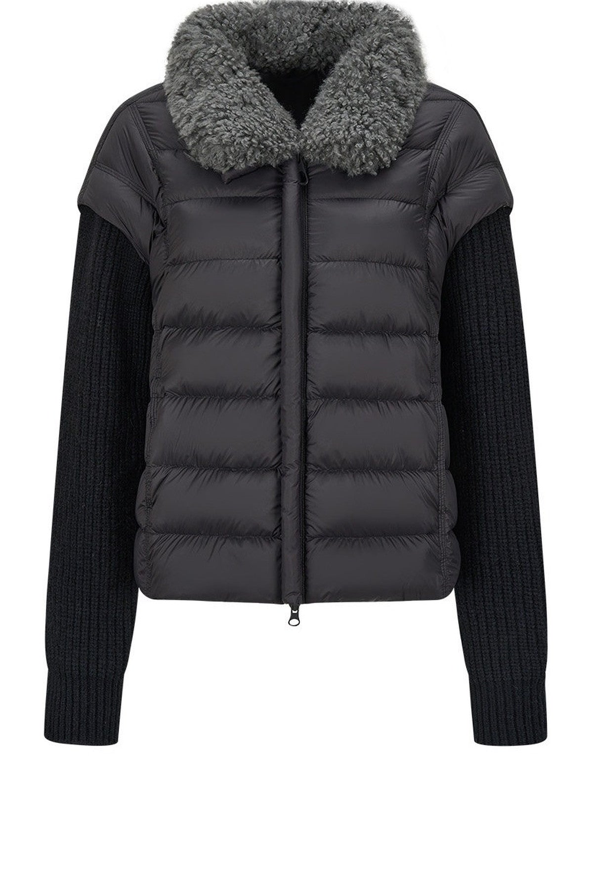 Convertible Detachable Knit Sleeve Down Vest