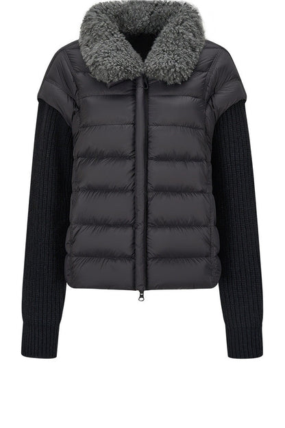 Convertible Detachable Knit Sleeve Down Vest