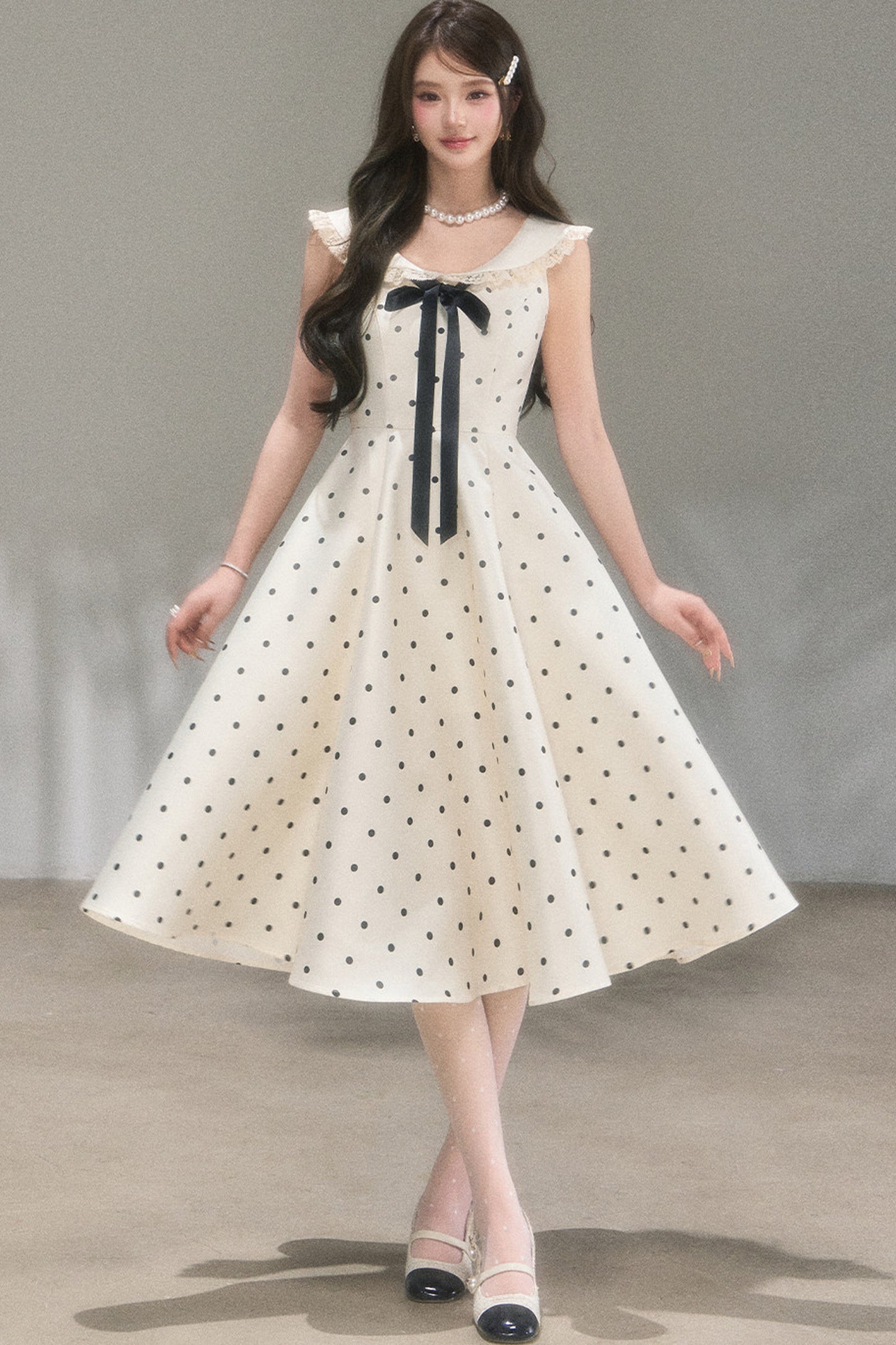 Hepburn Polka Dot Dress