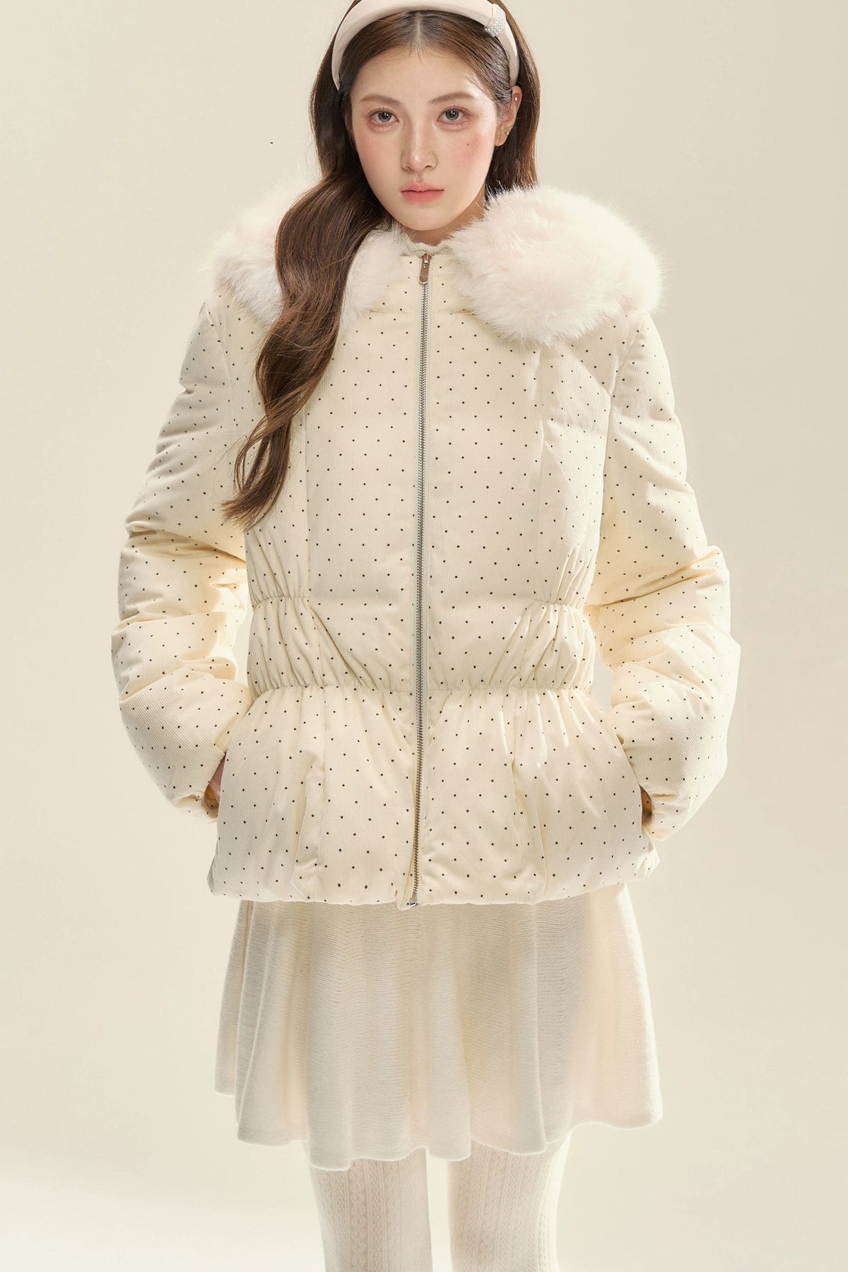 Warm Snow Polka Dot Jacket