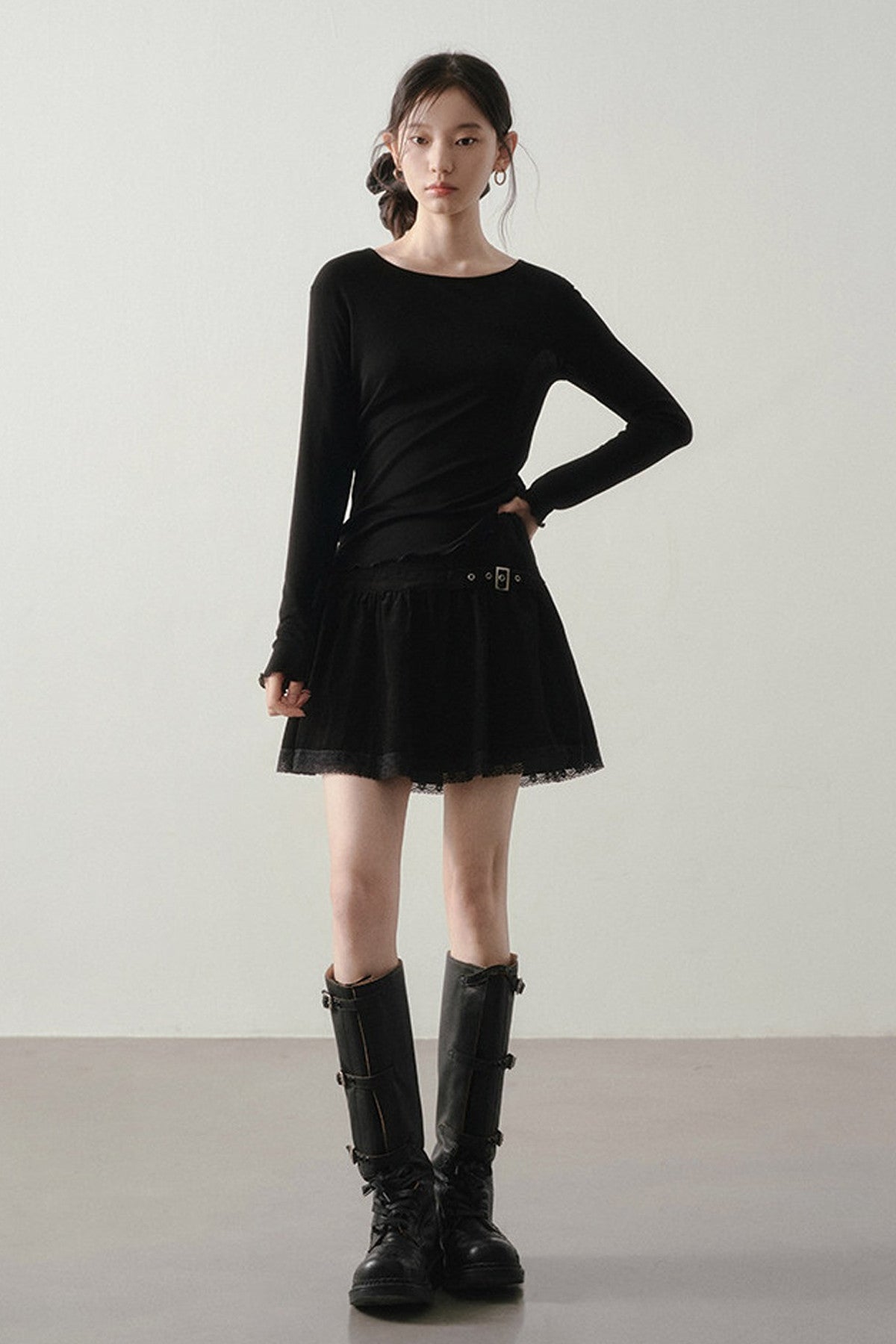 Lace Spliced Skirt