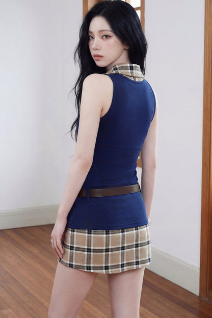 Elegant Sleeveless Vest Set-Up