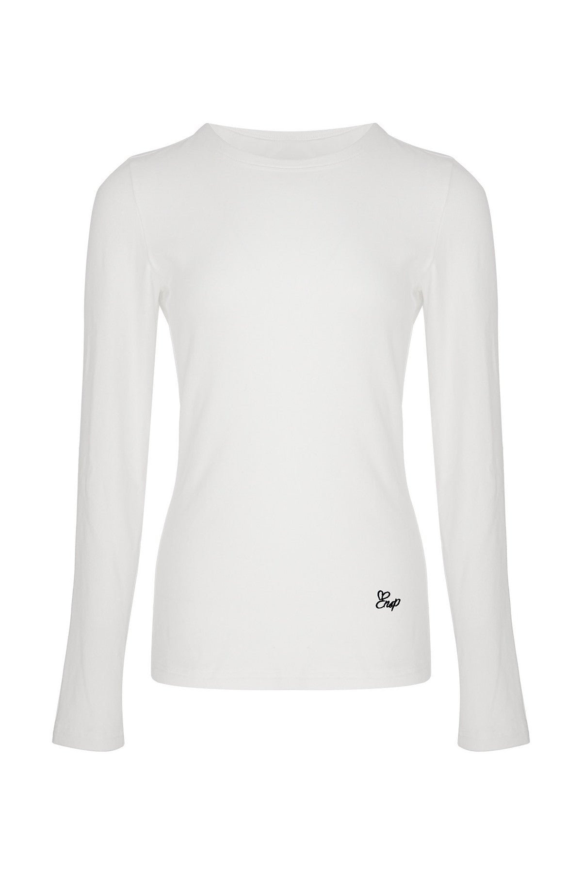 Embroidered Round Neck Long Sleeve Top