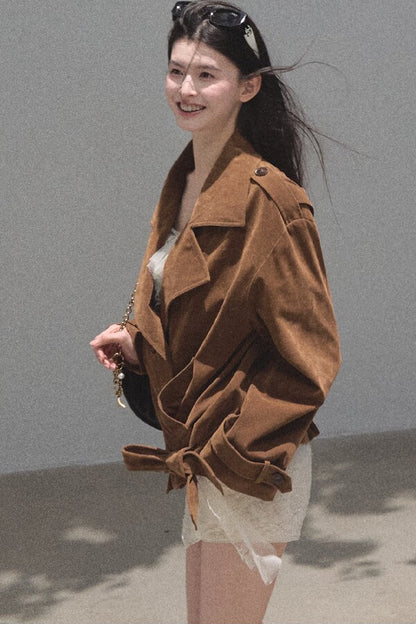 Maillard Caramel Retro Jacket Set