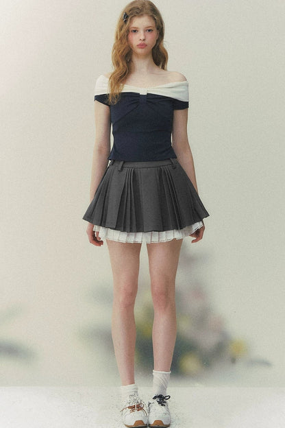 Retro Knit Short Sleeve Top