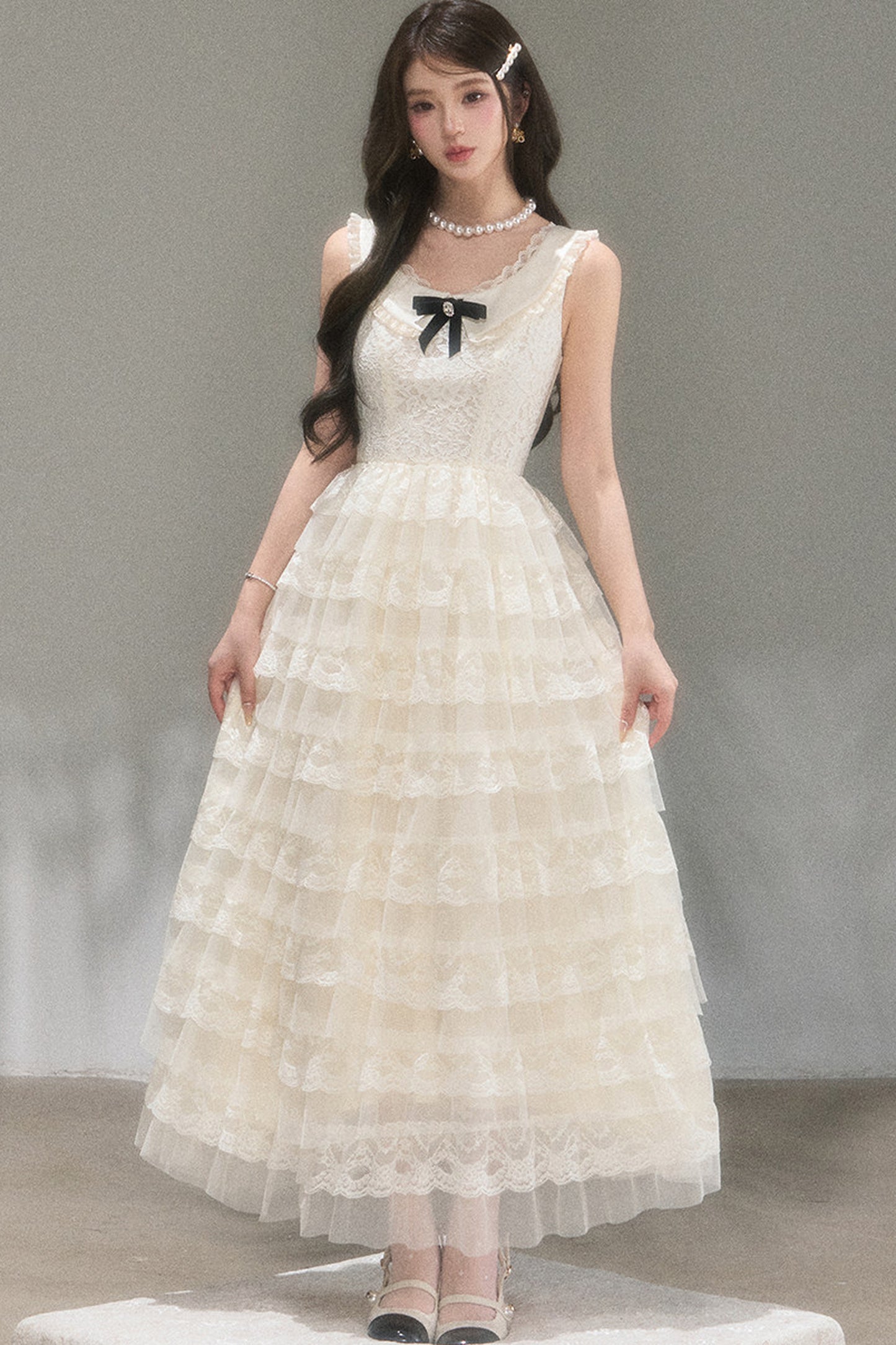 Thousand-Layer French Lace Dress