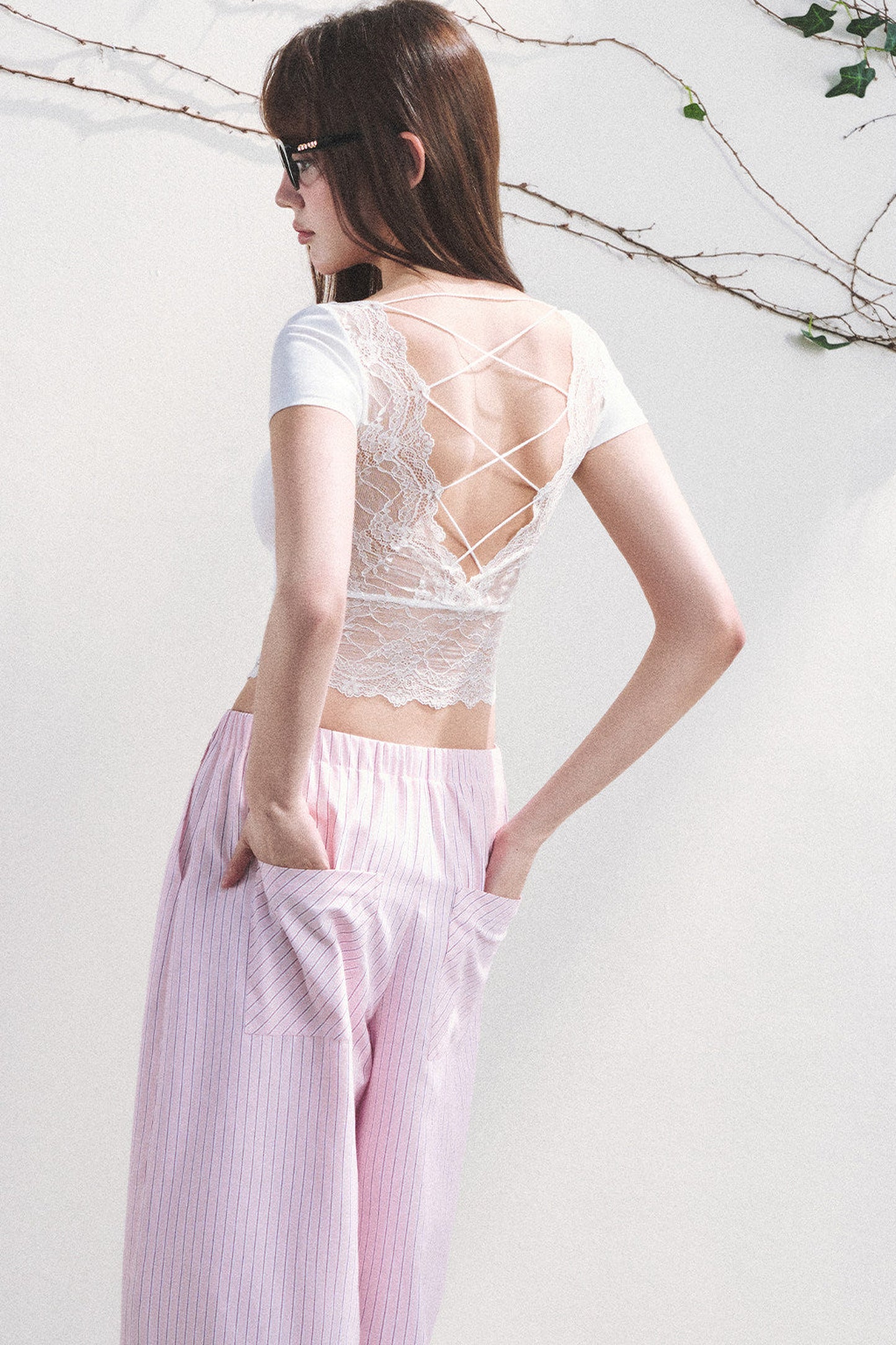 Pure Desire Lace Backless Top