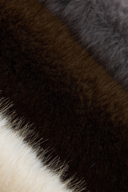 Faux Fox Fur Neck Warmer With Bow