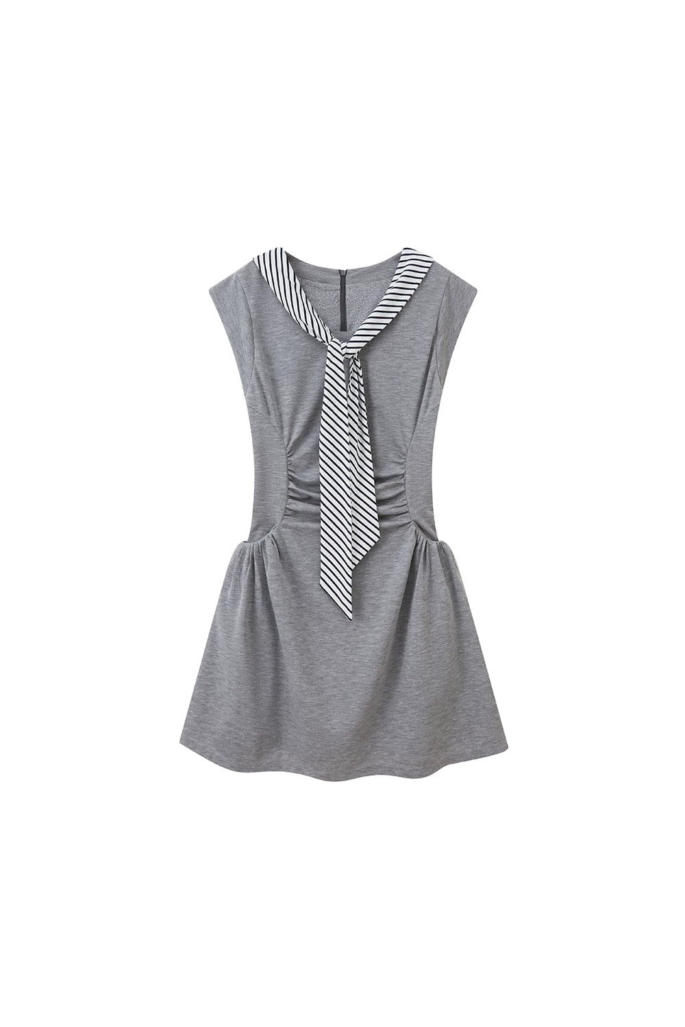 Vestido de cuello en V con mangas con volantes
