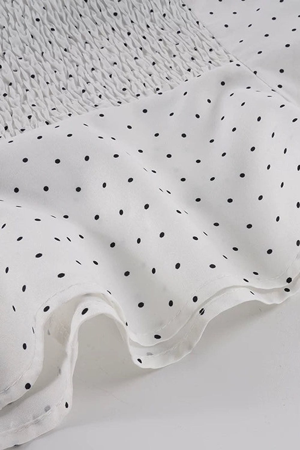 Polka Dot Lace Trim Strapless Top