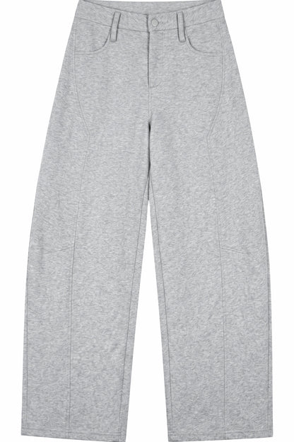 Ensemble sweat-shirt à capuche gris et pantalon large