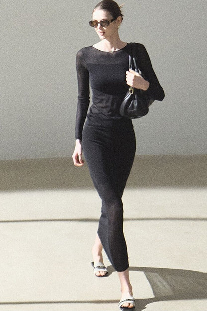 Long Sleeve Lyocell Layered Top