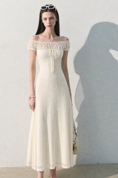 Off-Shoulder Knitted Mermaid Dress