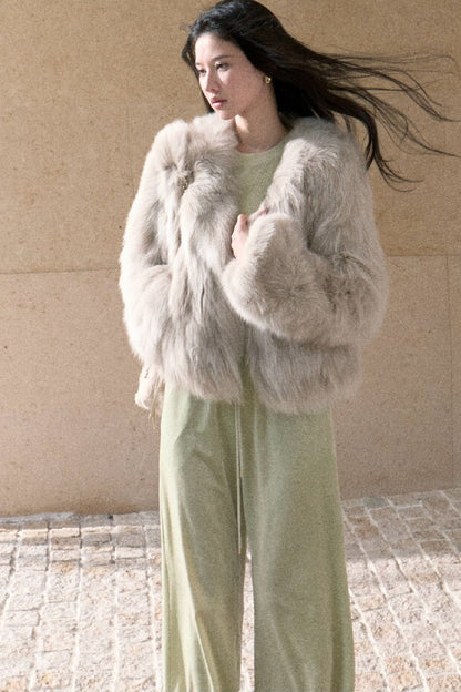 Short Fox Fur Jacket