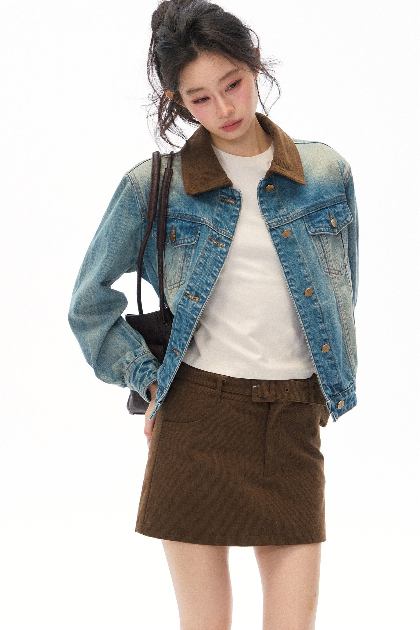 Blue Vintage Denim Jacket and Skirt Set-Up