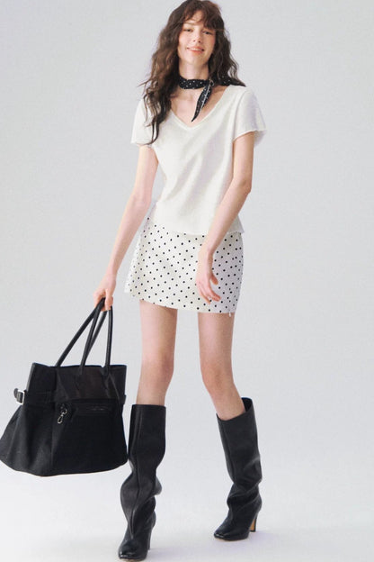 Somesowe Slub Cotton V-Neck T-Shirt
