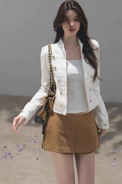 Style Pure Cotton Sand-Washed Jacket