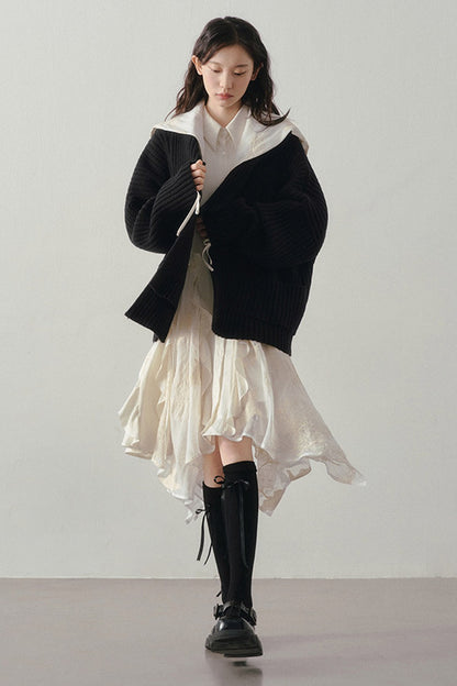 Embroidery Shawl Dress
