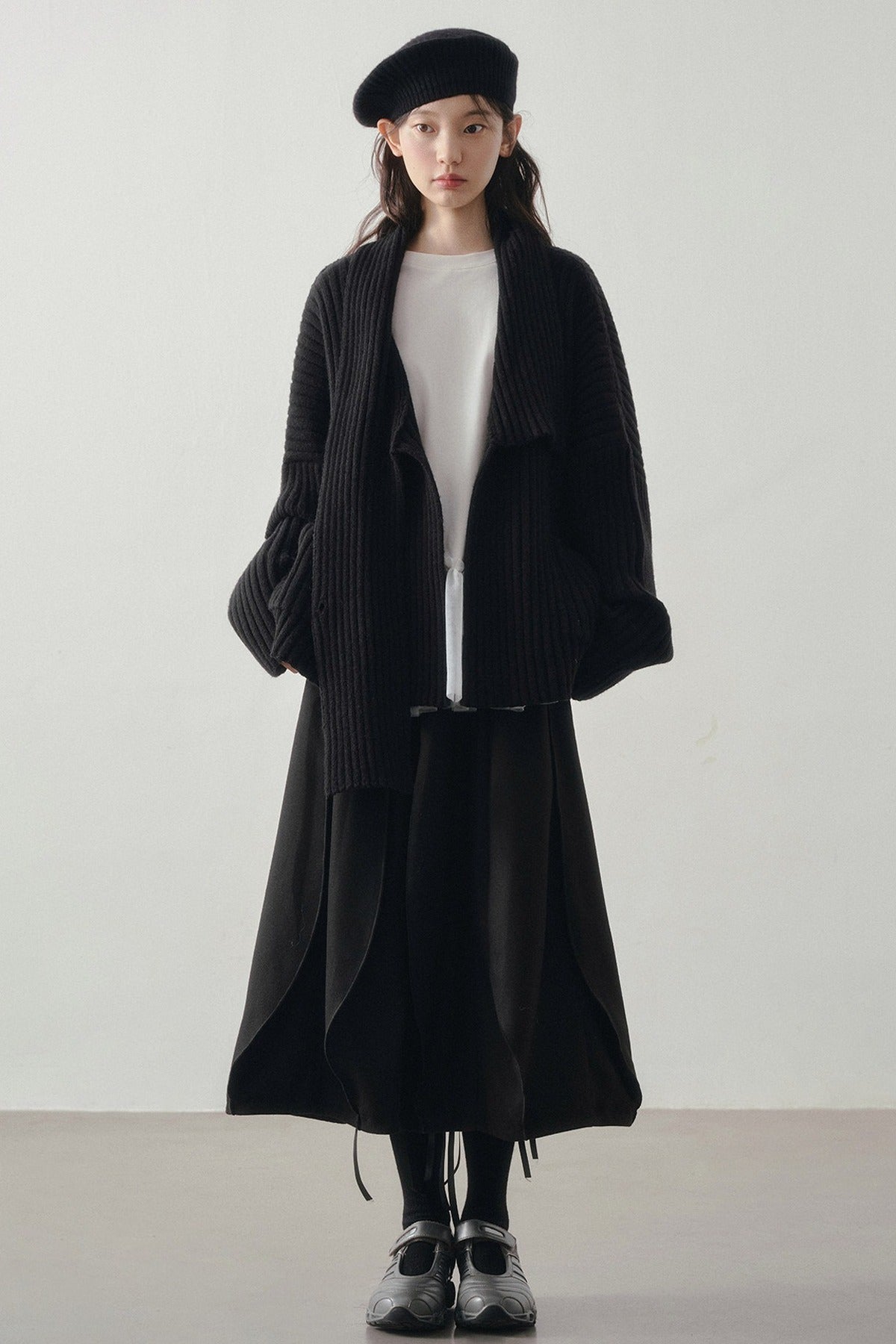 Loose Striped Knit Cardigan