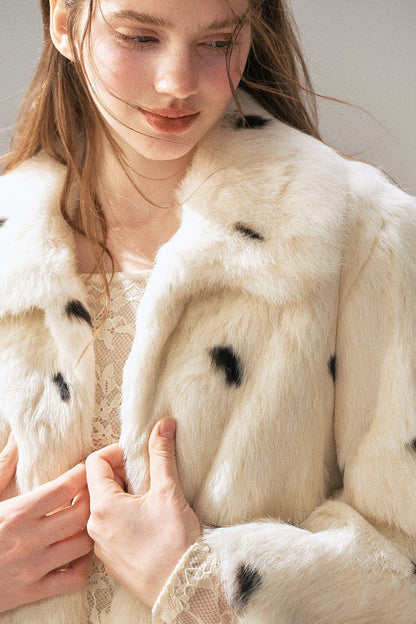 Spotted Rabbit Fur Jacket