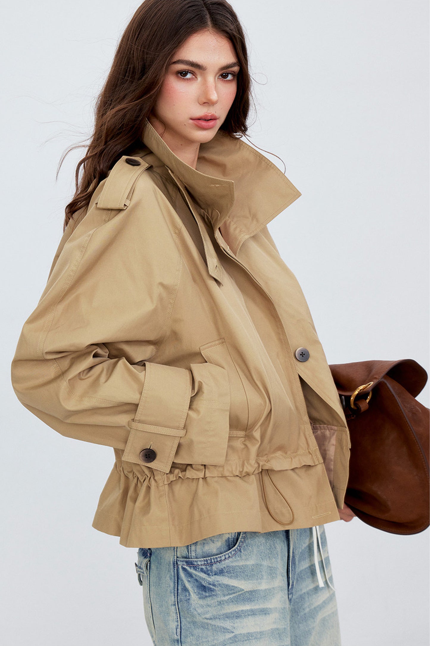 Modern Stand Collar Windbreaker Jacket
