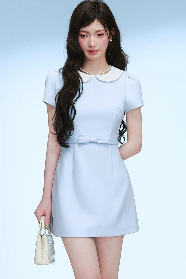 Vestido Evasé con Cuello Muñeca