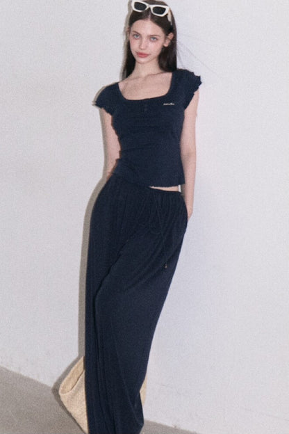 Lyocell Wool Embroidered Top